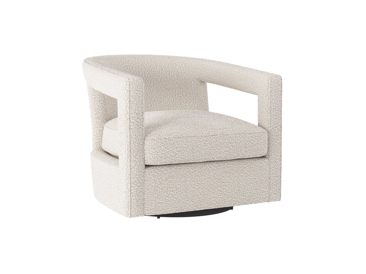 Alana Fabric Swivel Chair Without Nails