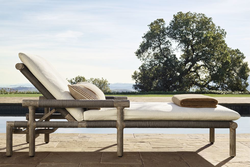 Bernhardt & Restoration Hardware partner on the new Linden outdoor collection as featured in Veranda online article in February 2024.