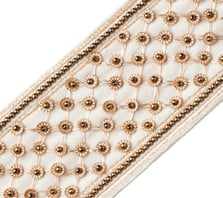 Trellis Beaded Border by Samuel & Sons