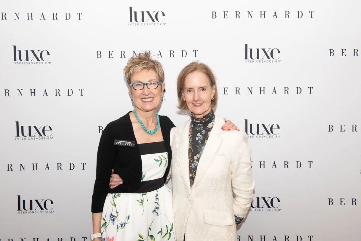 Bernhardt director of brand development Heather Eidenmiller and Luxe EVP and managing director Kate Kelly  Smith