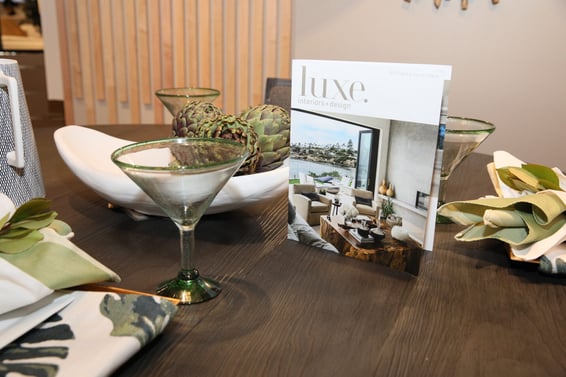 Luxe Interiors + Design, Mathis Design Studio and Bernhardt collaborated to bring home furnishings design trends to life at the Mathis Design Studio’s Irvine showroom.