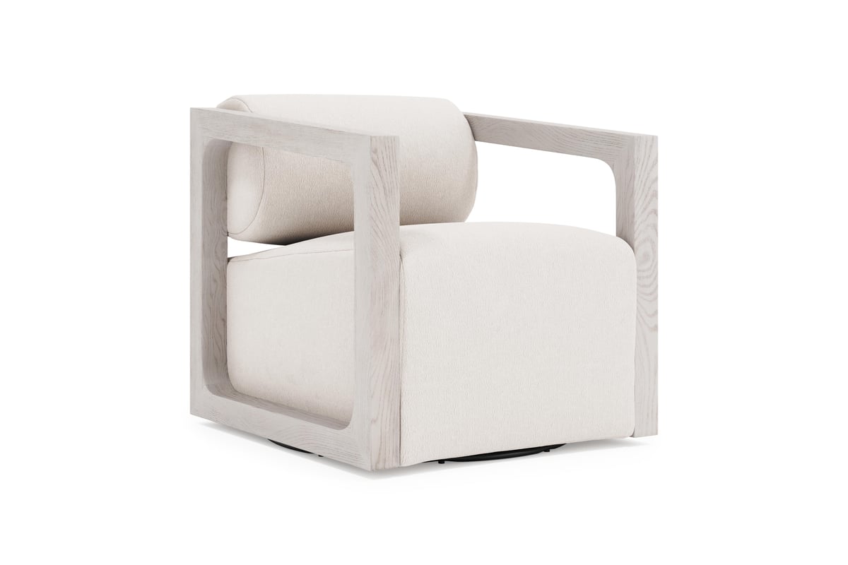 Mica Fabric Swivel Chair 