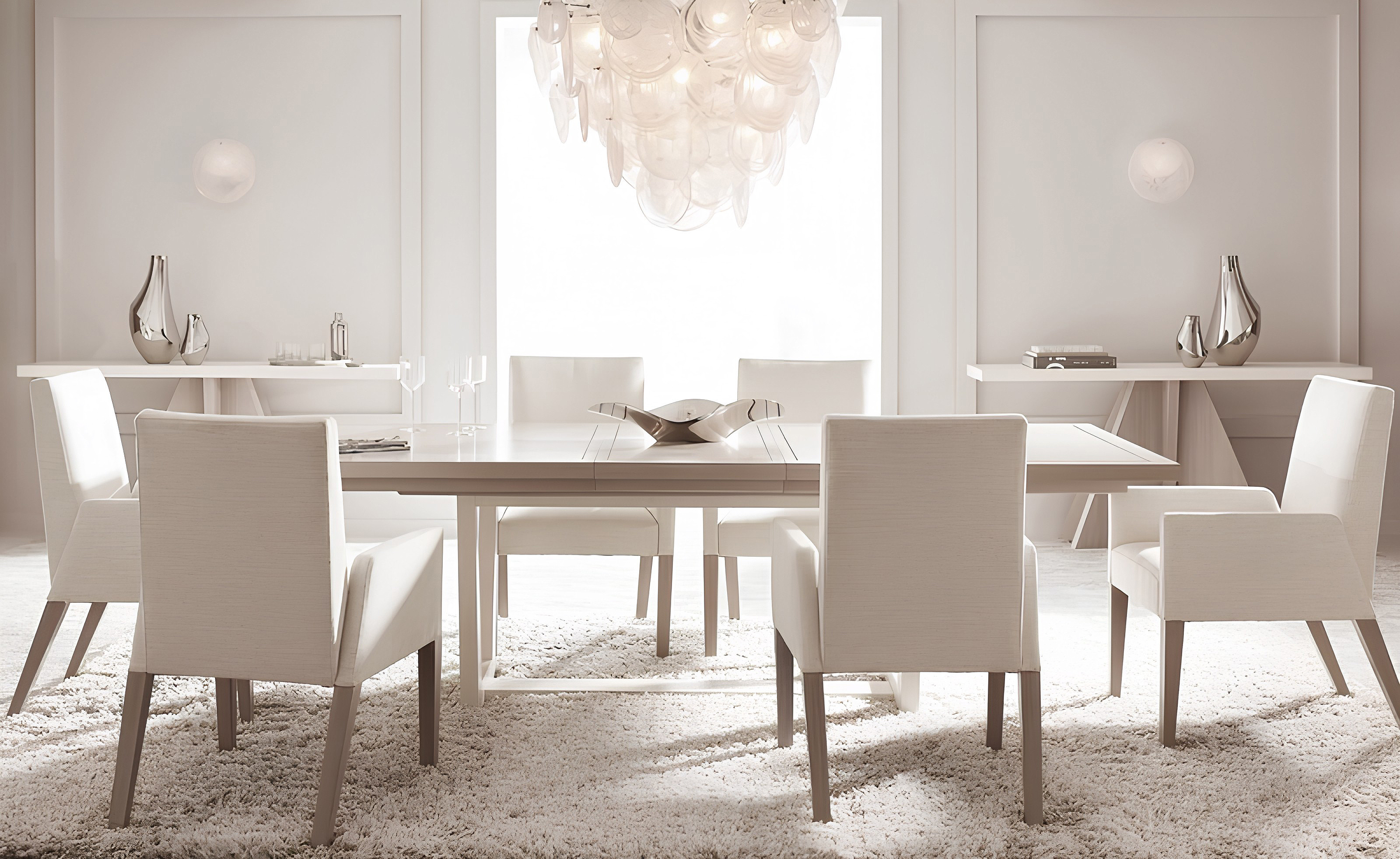 Bernhardt Stratum Dining Collection.