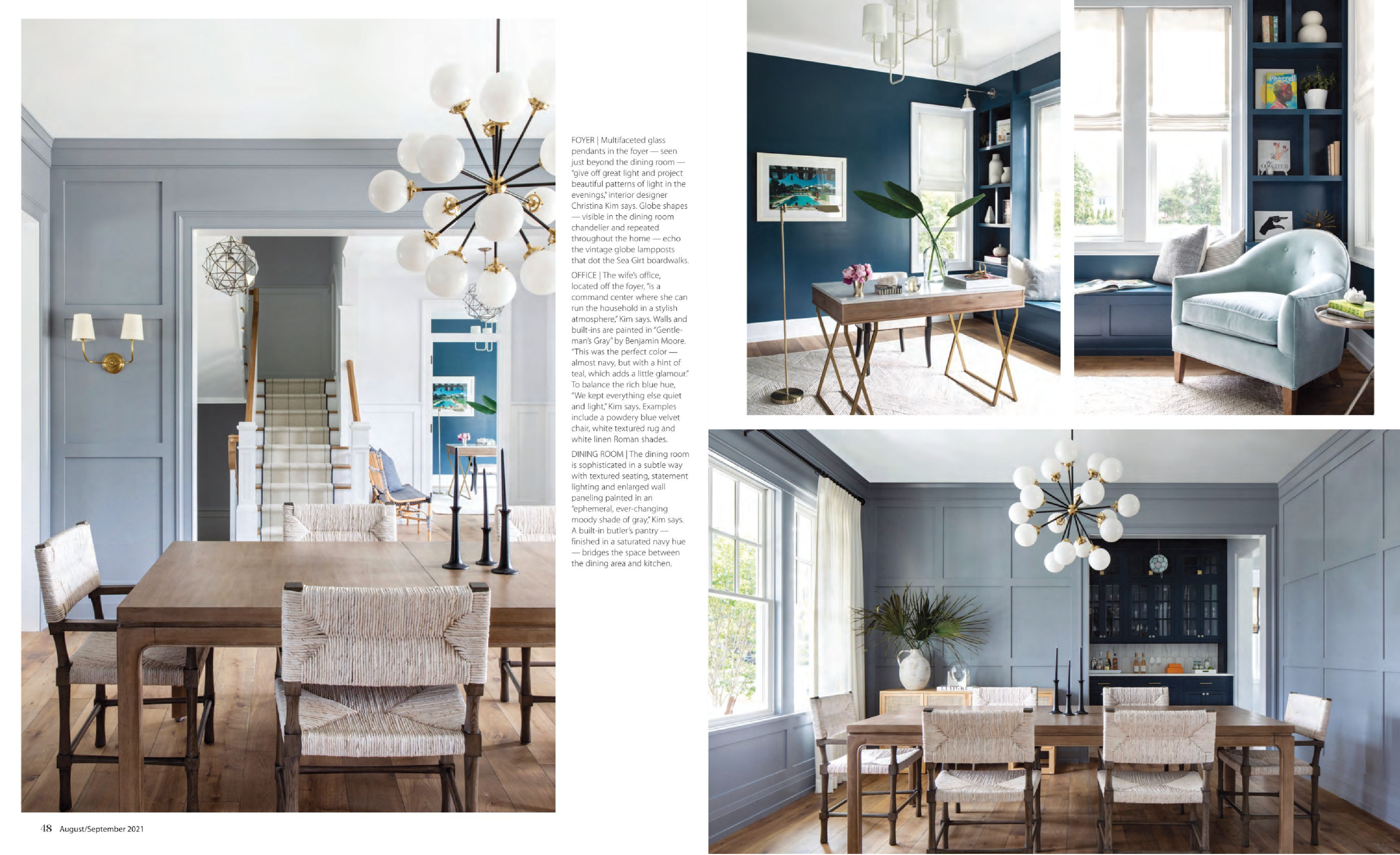 Bernhardt Interiors Palma Arm Chair featured in Design New Jersey August/September 2021 issue.