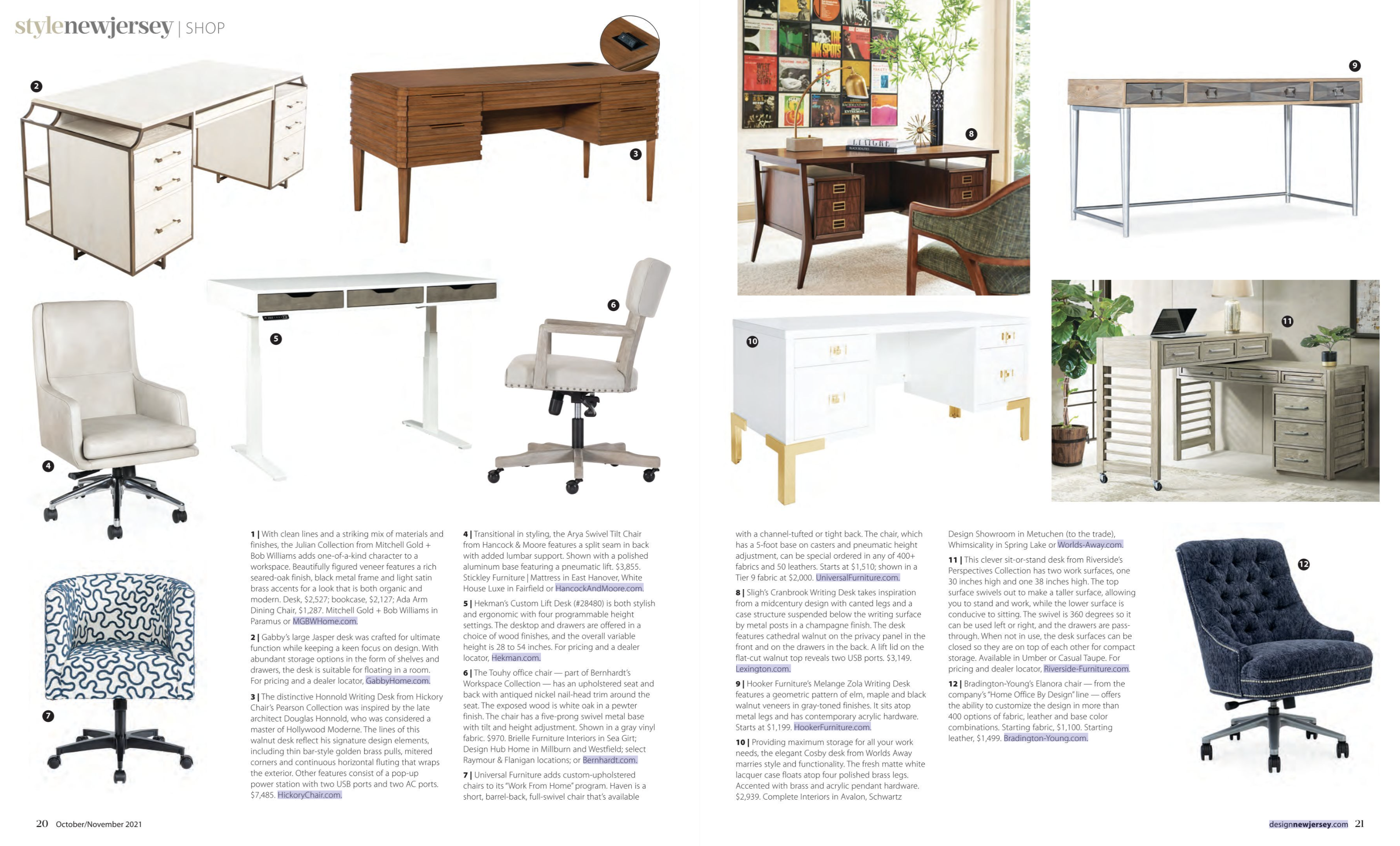 Bernhardt Workspace Albion Office Chair featured in Design New Jersey October/November 2021 issue.