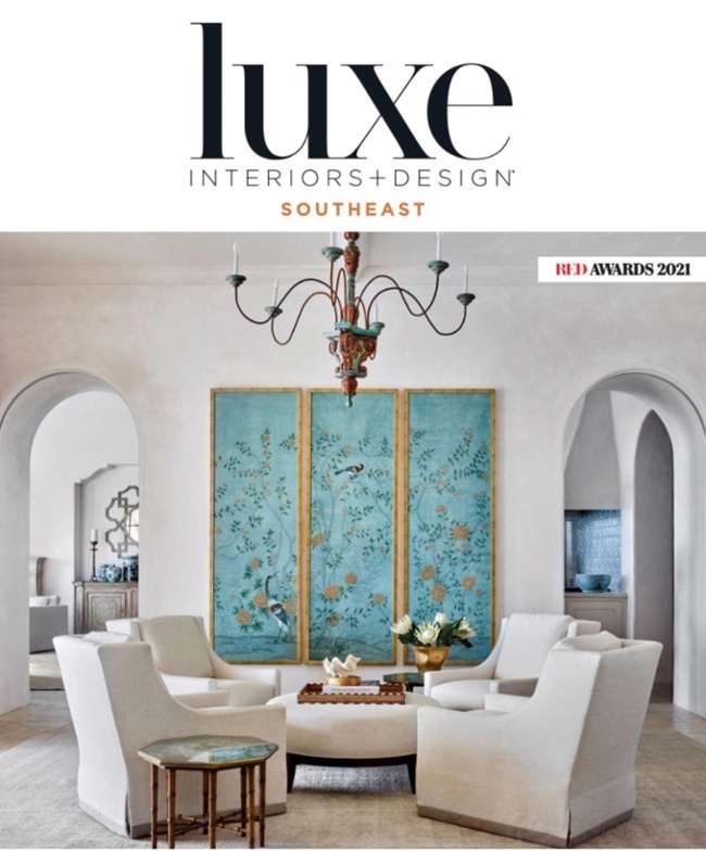 Bernhardt and Bernhardt Interiors products featured in Luxe Interiors + Design Southeast May/June 2021