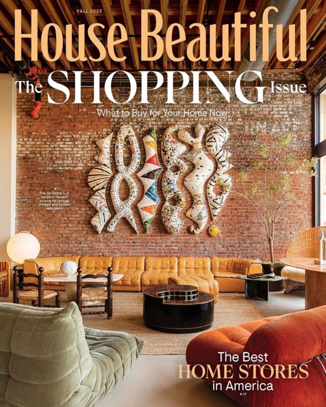 Bernhardt Living Maddy Chair featured in House Beautiful's Fall 2023 shopping issue.