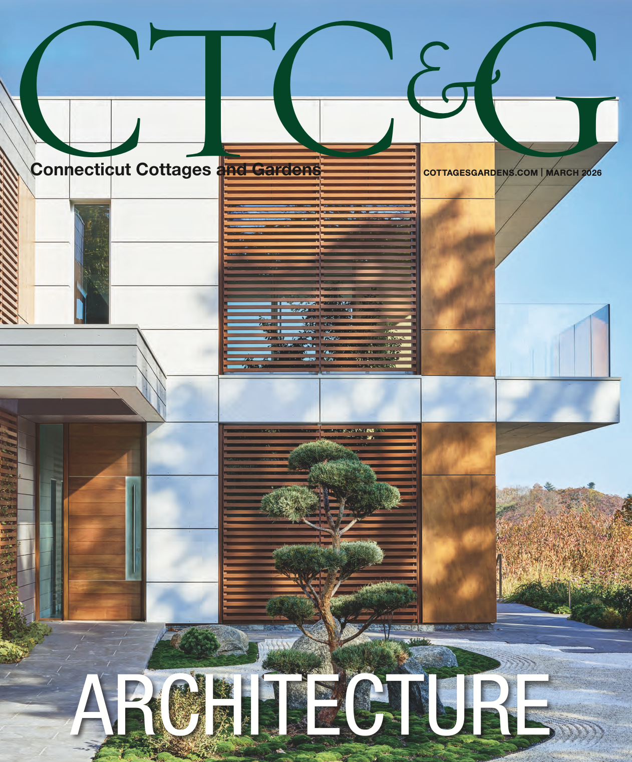 Bernhardt Living Bliss Power Motion Sectional&nbsp;featured in Connecticut Cottages & Gardens March 2026 issue.