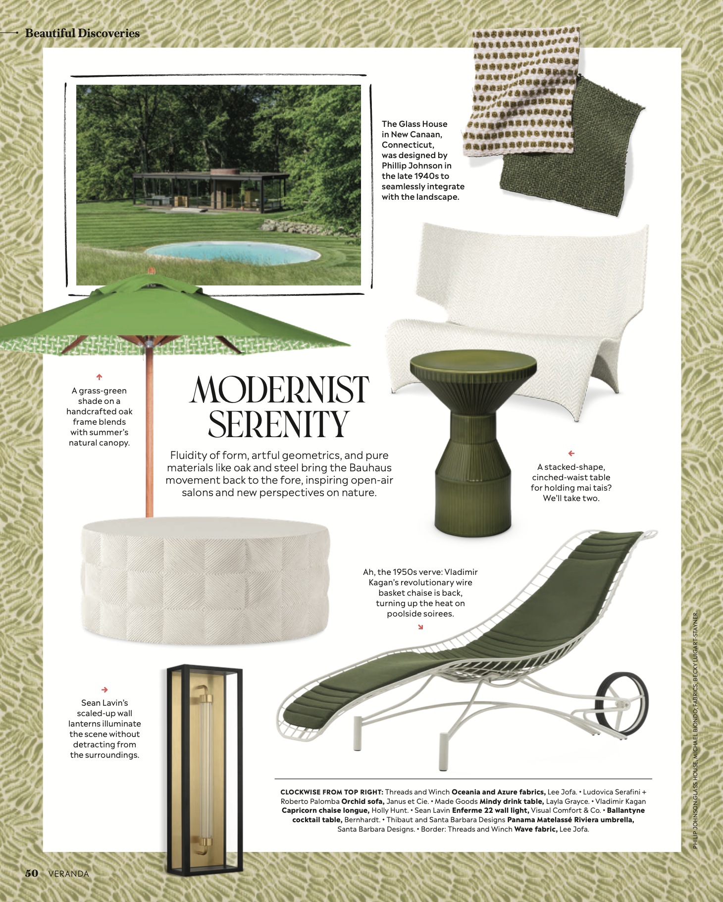The Ballantyne Outdoor Cocktail Table featured in Veranda&nbsp;July/August 2026&nbsp;issue.