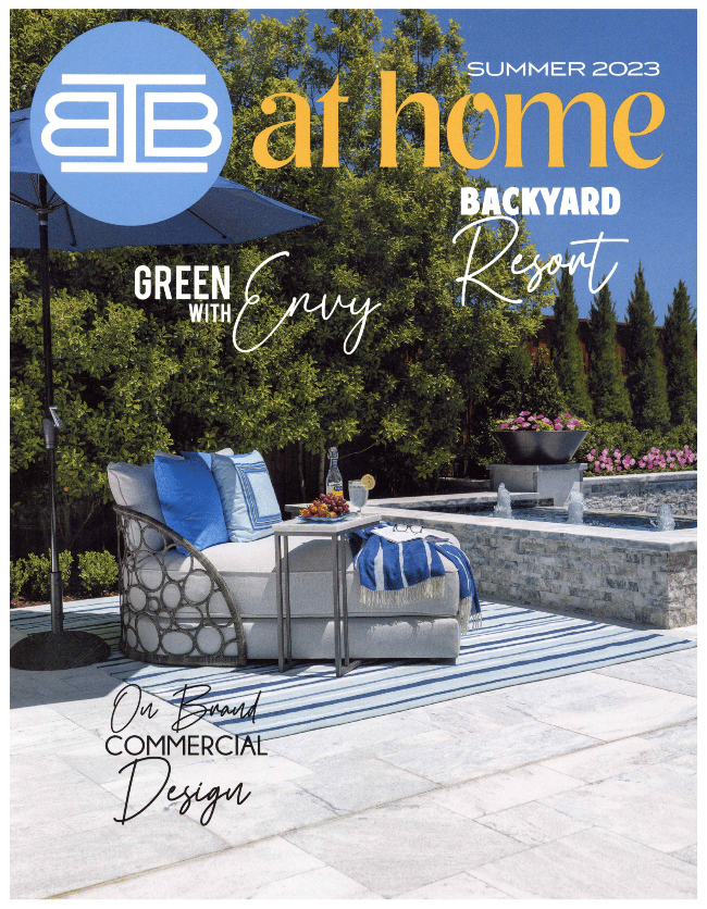 Products from Bernhardt Interior and Exterior were featured in IBB at Home – Summer 2023 issue.