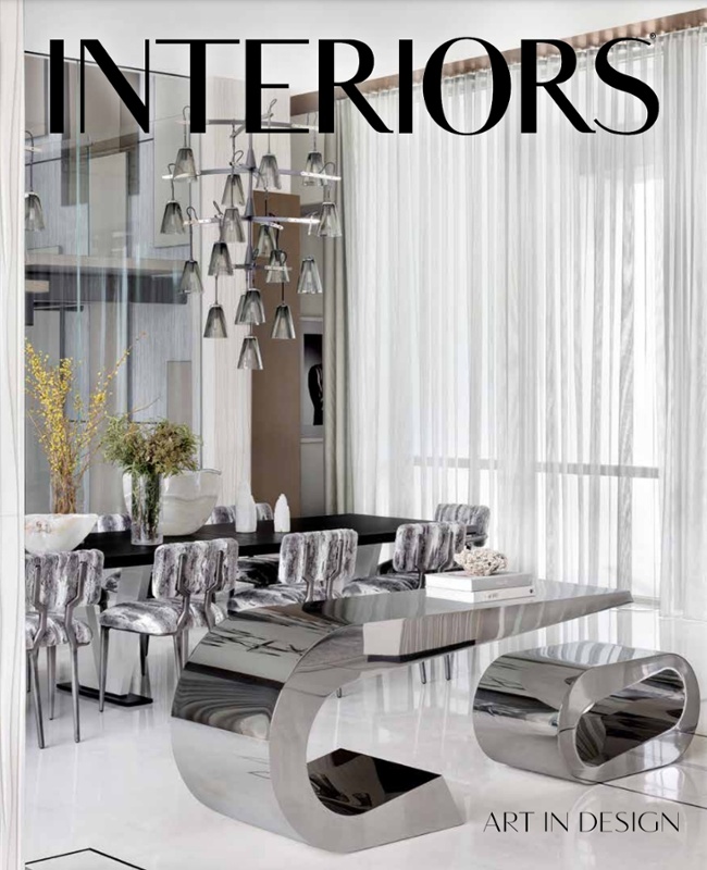 Bernhardt Interior's Belvedere Side Tables featured in Interiors – Aug/Sept 2023 issue.