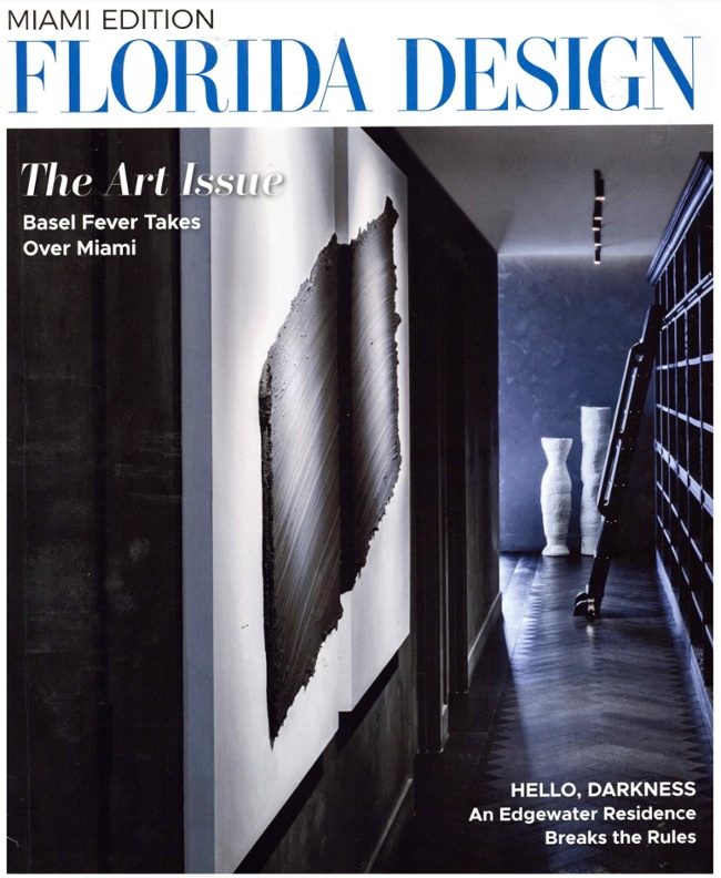 Bernhardt Interior's Calista Panel Bed and Odell Door Chest featured in Florida Design Miami Edition's Winter 2023/2024 issue.