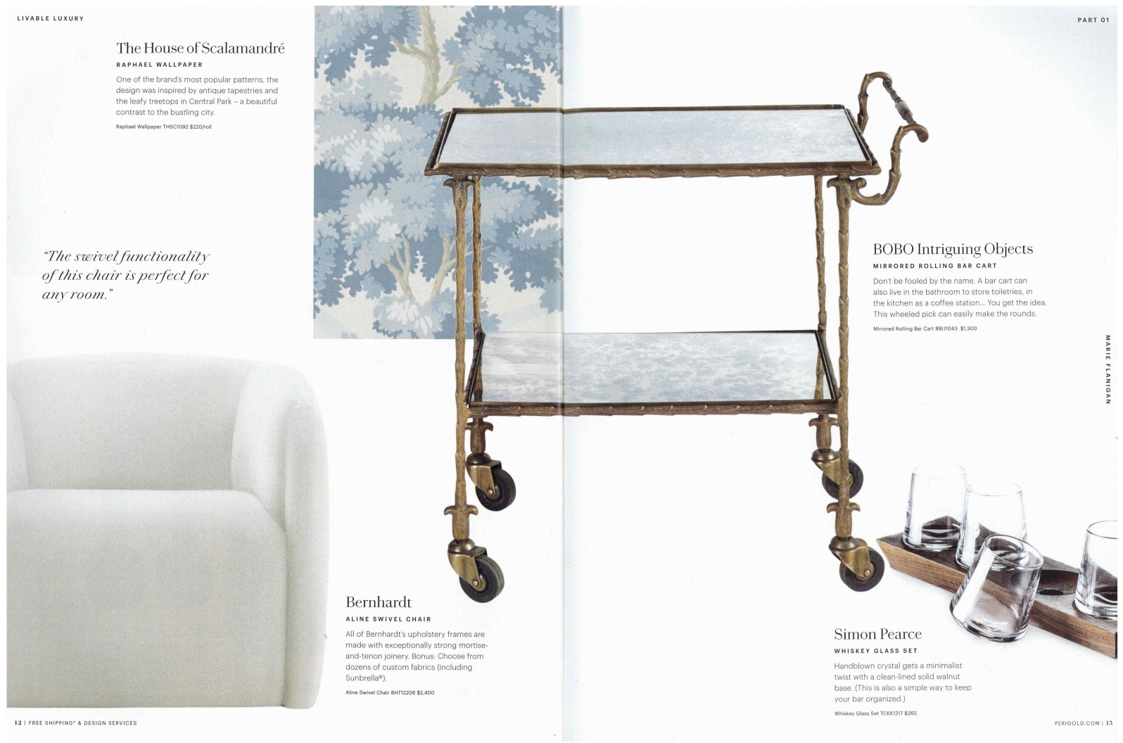 Bernhardt Interior products were featured in the Perigold Catalog – Book of Design 2023 issue.