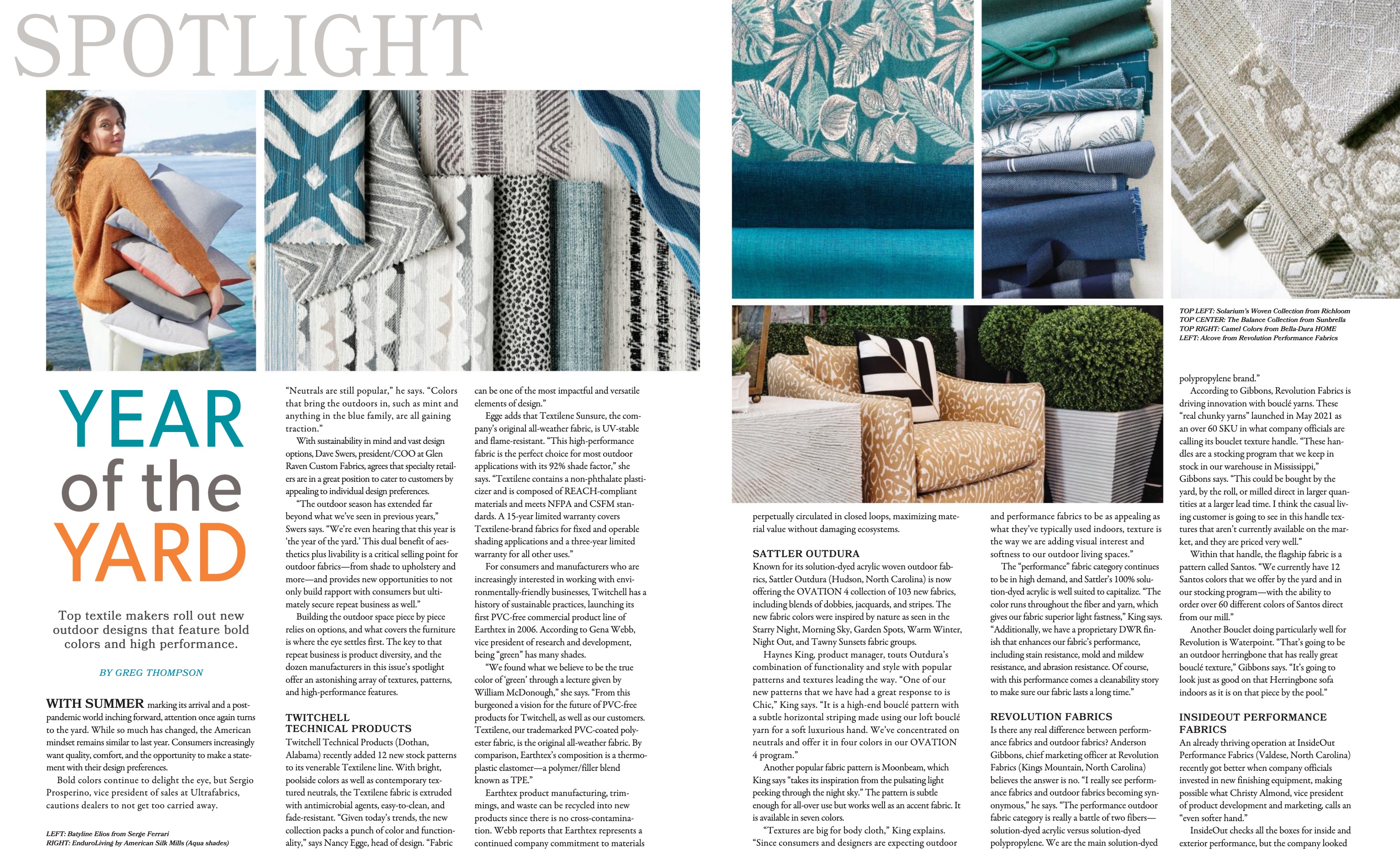 Bernhardt featured Patio & Hearth July and August 2021
