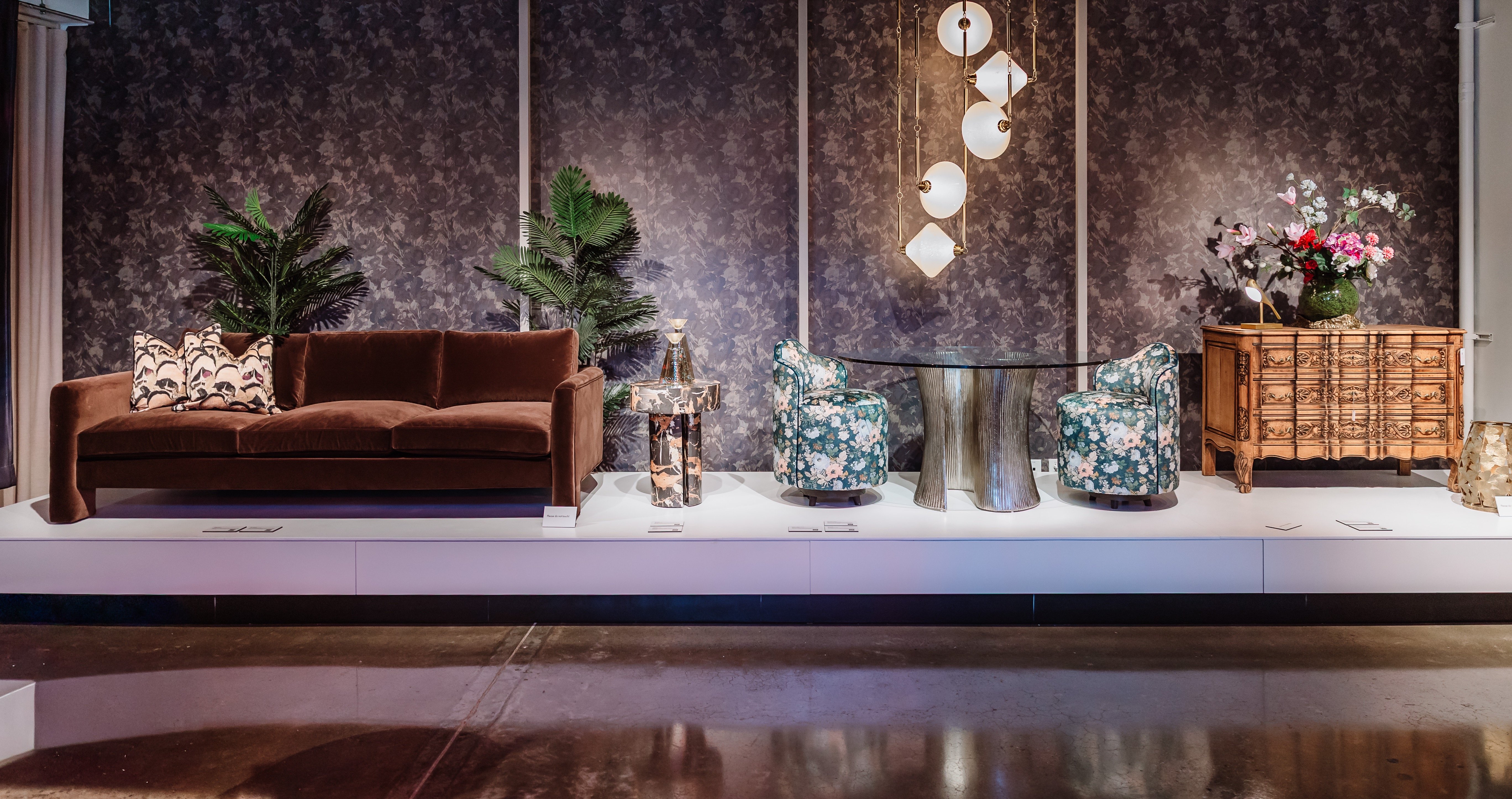 The Serpentine Dining Table was featured in the Future Snoops Hall of Fame trend exhibit during the Spring 2026&nbsp;High Point Market.