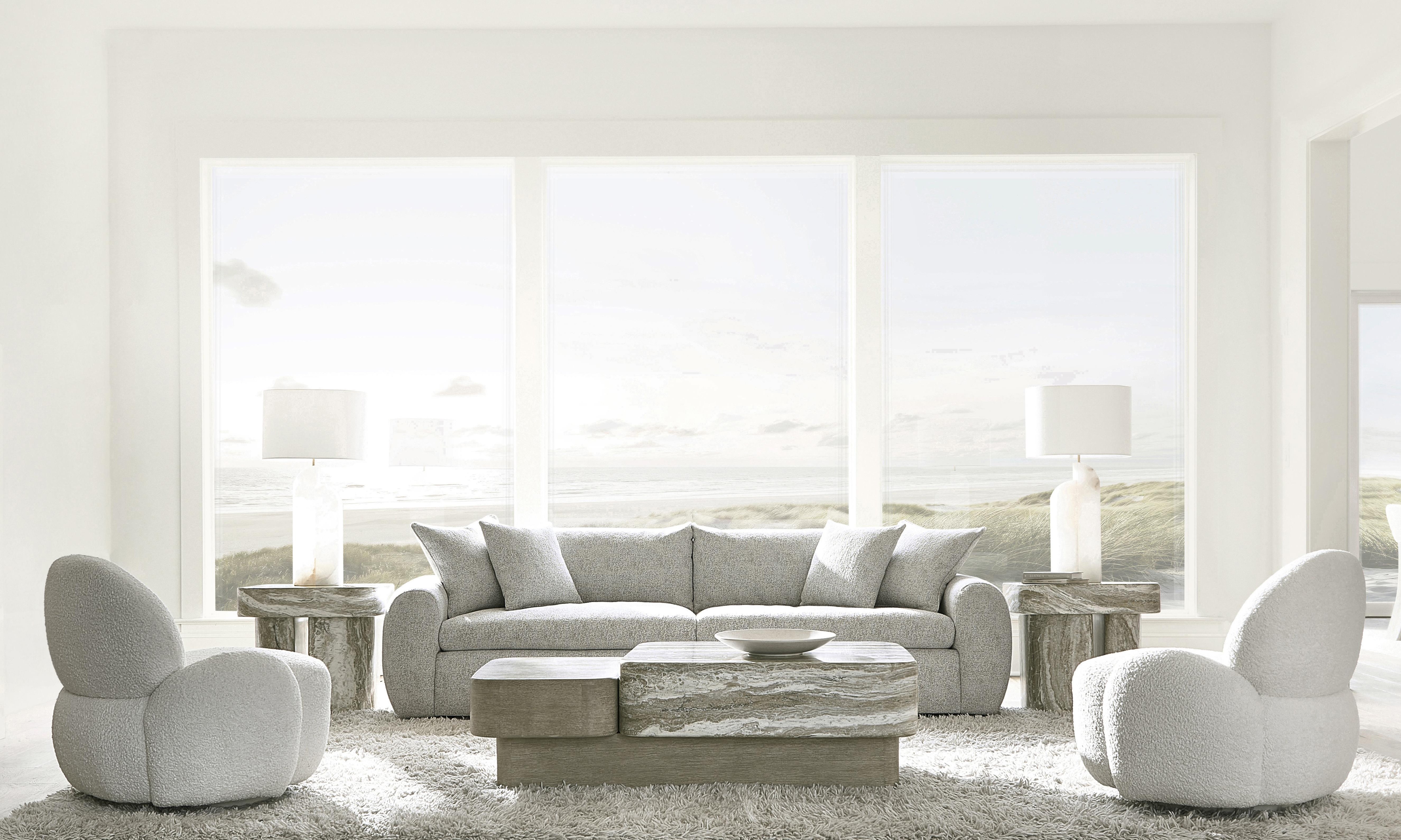 Explore the sculptural beauty of curved silhouettes and fluid form in a curated selection of Bernhardt accent tables.