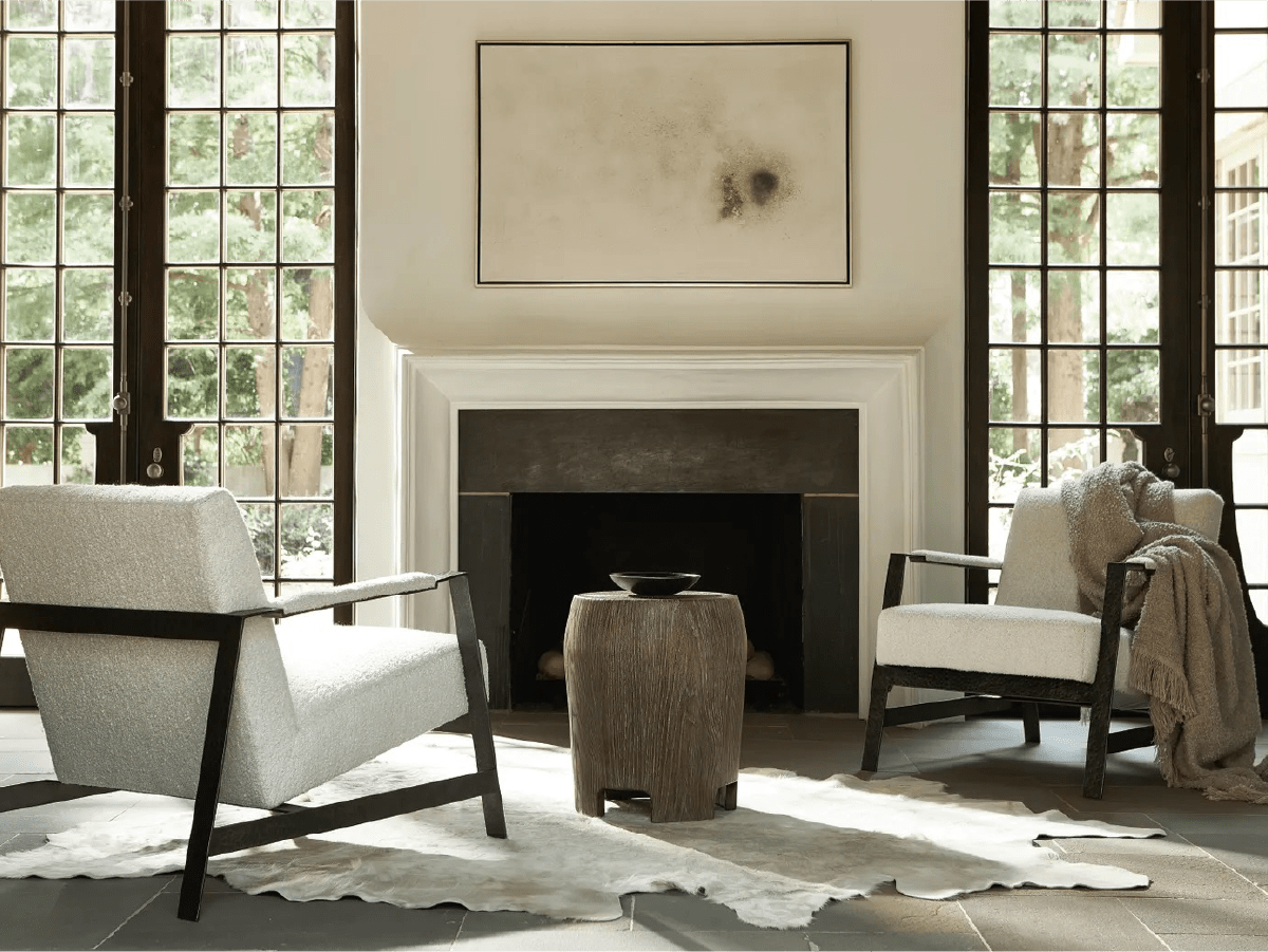 Jaxson Fabric Chair and Casa Paros Accent Table