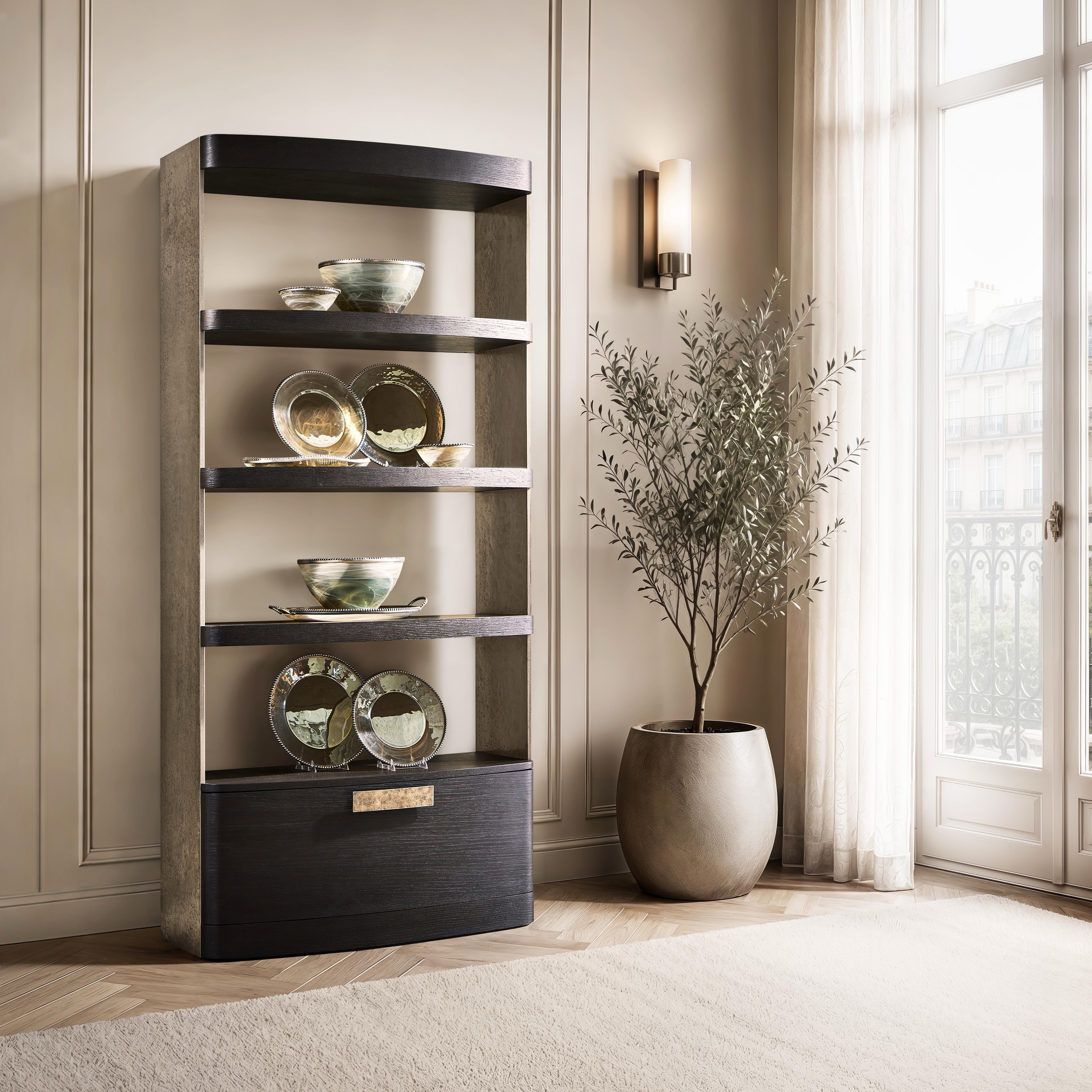 With bold profiles, handcrafted texture and a rich, moody finish, Bernhardt’s Geneve collection offers an elevated perspective on modern rustic design.