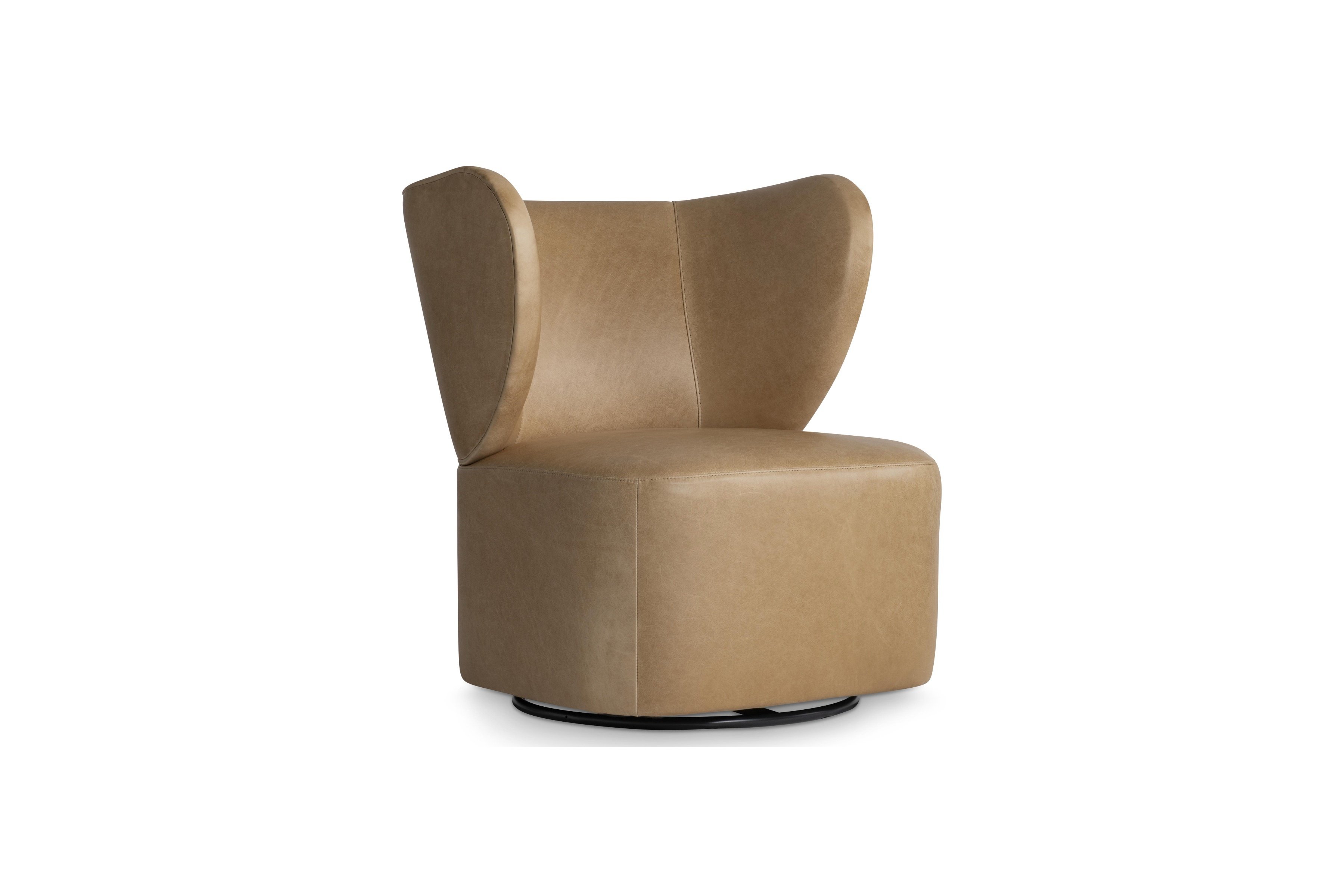Oliver Leather Swivel Chair