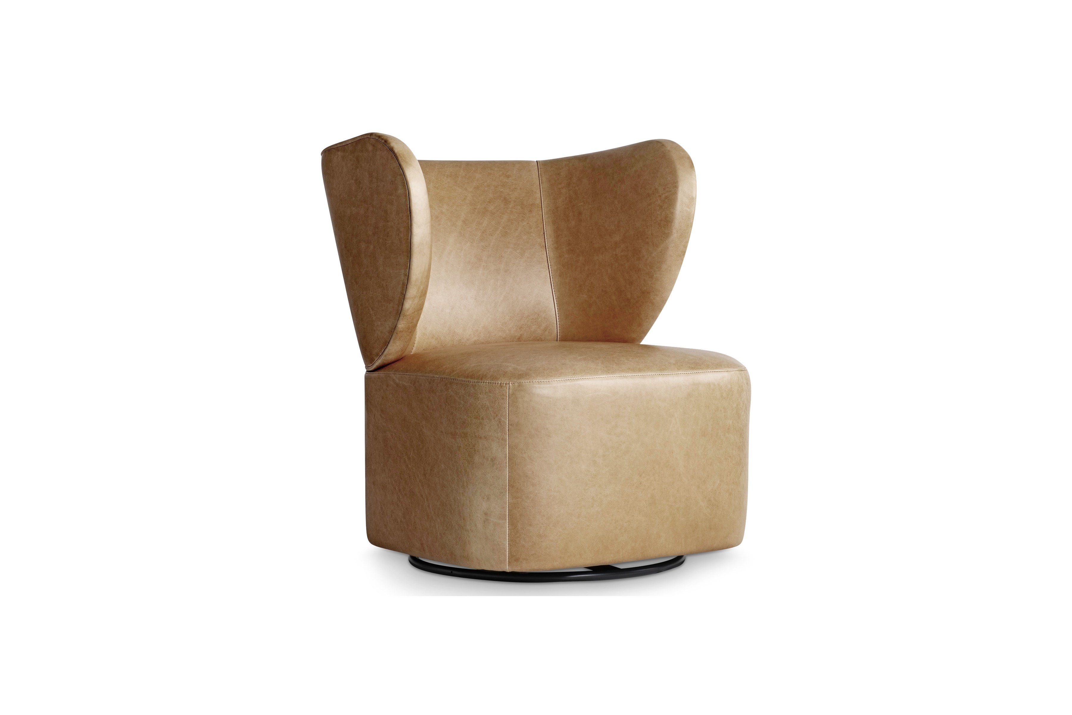 Oliver Leather Swivel Chair