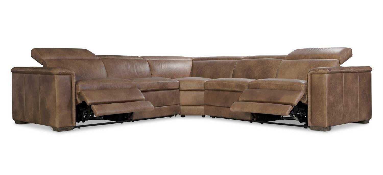 Lioni Leather Power Motion Sectional