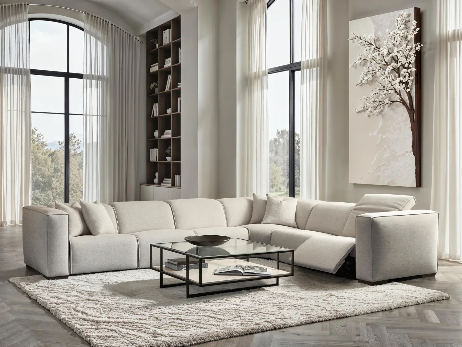Bliss Fabric Power Motion Sectional