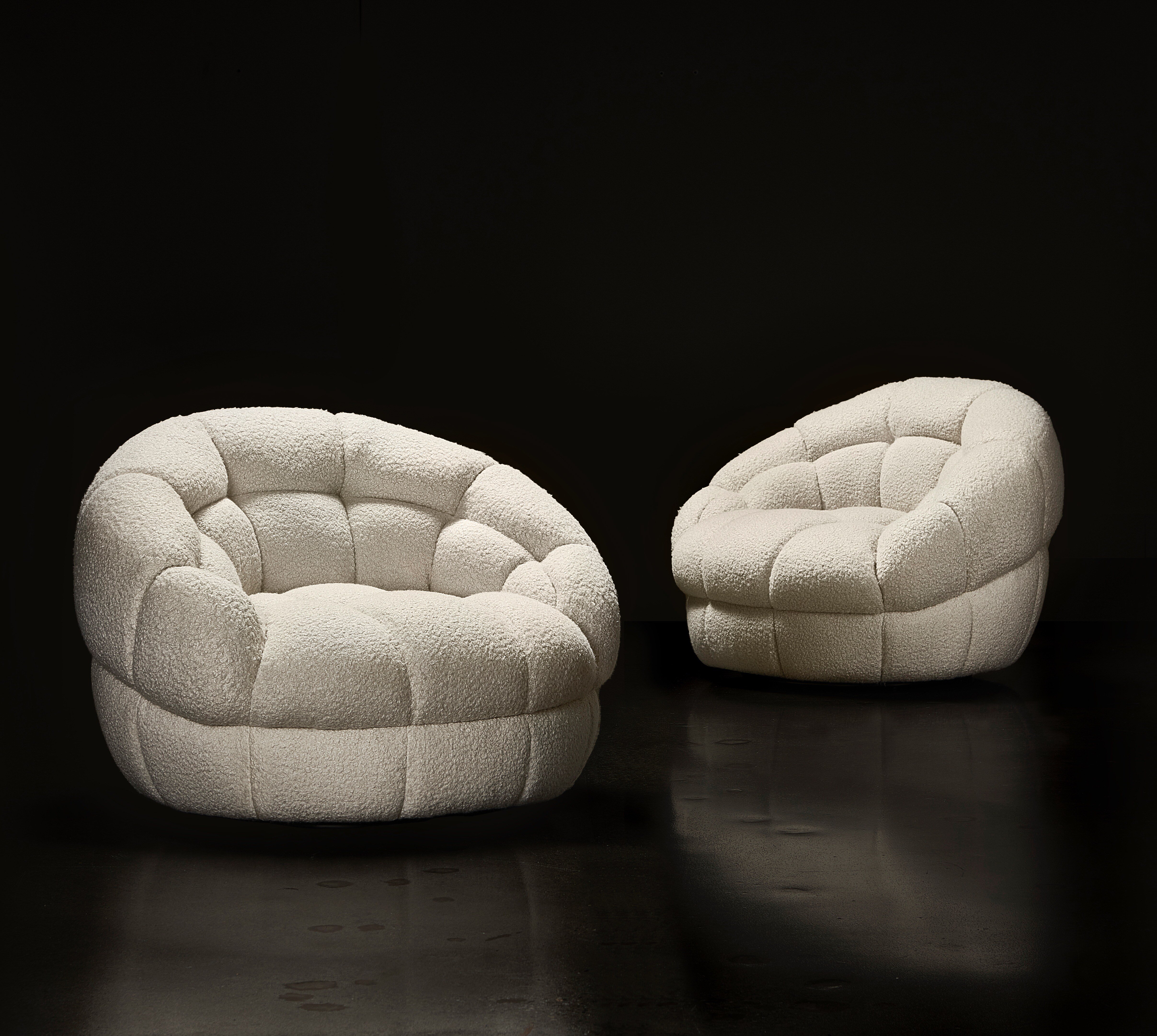 Bernhardt Living Coco Fabric Swivel Chair