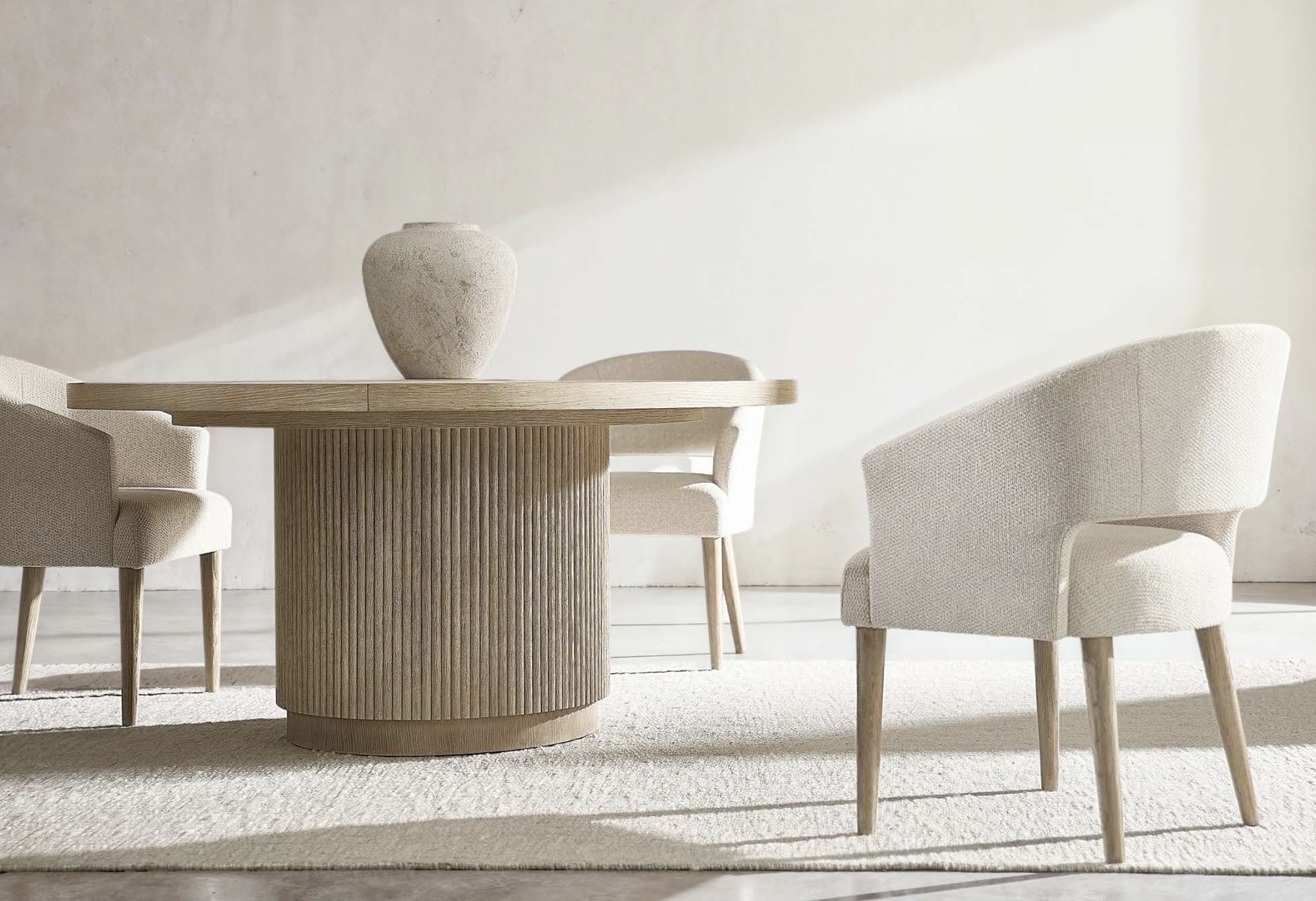 393276/393278 LUCERNE ROUND DINING TABLE, 393544 LUCERNE DINING CHAIR