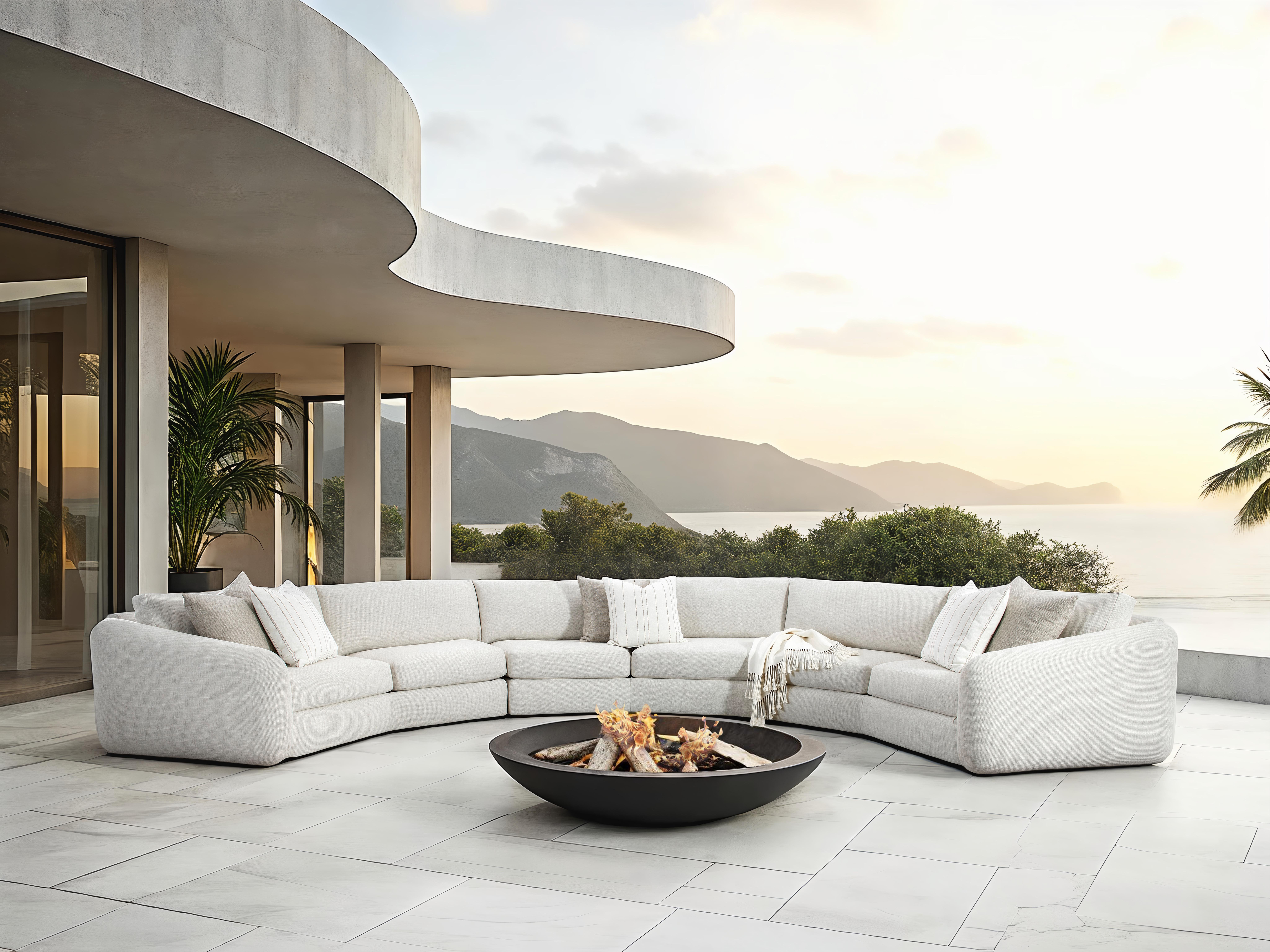 BERNHARDT EXTERIORS DEL SOL OUTDOOR SECTIONAL - O8342 Left Arm Loveseat, O8340 Armless Loveseat, O8341 Right Arm Loveseat