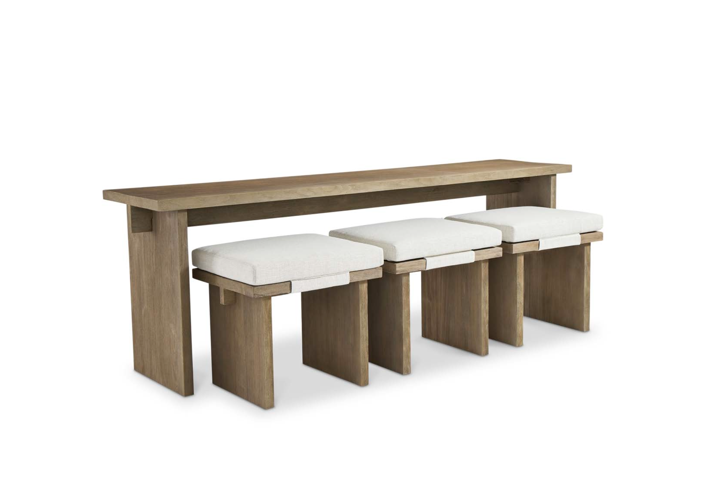 X13913 CORDILLERA CONSOLE TABLE, X13503A SIERRA BENCHES