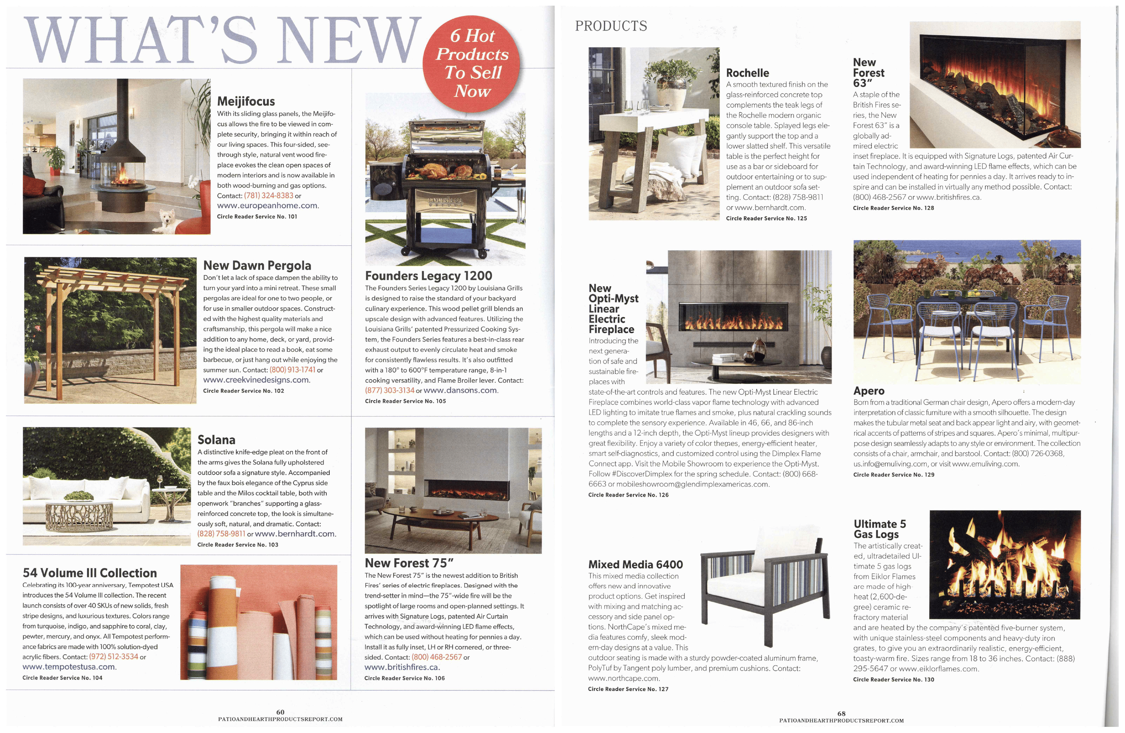 Bernhardt Exteriors products featured in Patio & Hearth March/April 2023 issue.